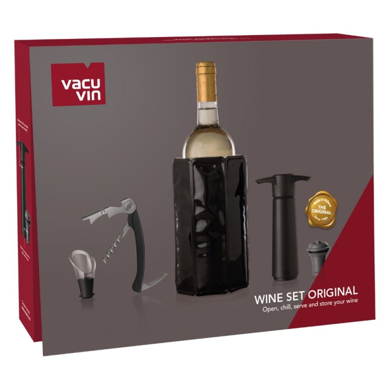 Coffret Cadeau Wine Set Original Vacuvin - 5 Accessoires du vin